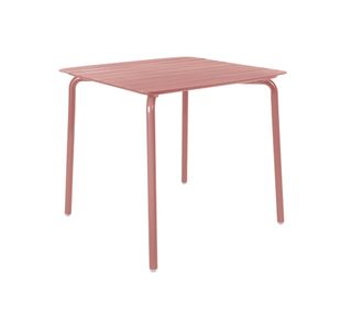 Lark Sq Slatted Table Brick Dust