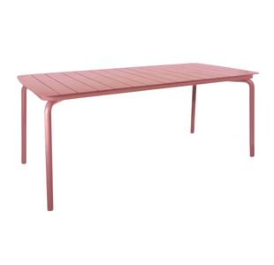 Lark Rect Slatted Table Brick Dust