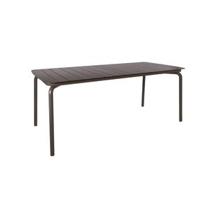 Lark Rect Slatted Table Charcoal