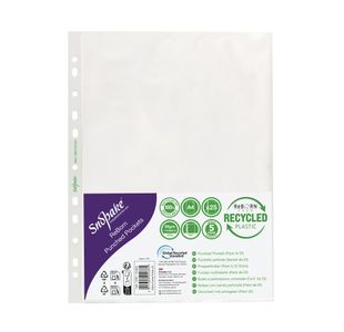 Snopake Reborn Punched Pockets Pk25