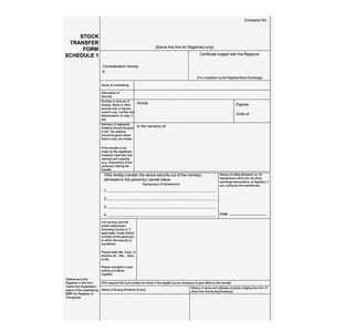 Stock Transfer Form
