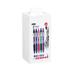 Z-Grip Ballpoint Pen Assorted Pk50