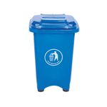 Static Bin With Feet 50 Litre Blue