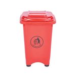 Static Bin With Feet 50 Litre Red
