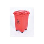 Static Bin With Feet 50 Litre Red