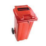 2Work Wheelie Bin Slot Lid 240L Red