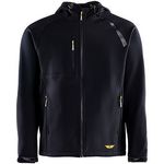 Mens Blk Hooded Softshell Jacket Xl