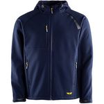 Mens Navy Hooded Softshell Jacket L
