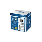 Brother Tze Tpe 12Mmx8M Blk/Wht Pk5