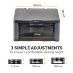 Fellowes Prem Mon Stand+ Graphite