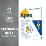 Fellowes Apex A4 Lamg Pouch Pk100