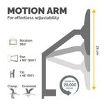 Fellowes Platinum Dual Mon Arm Slv