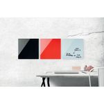 Glass Magn Brd Red Frameless 48X48Cm
