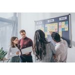 Bi-Office Felt Board 600X900 Blu/Alu