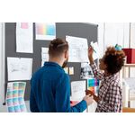Grey Felt Nboard 60X90Cm Alu Frame