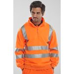 Quarter Zipped Sweatshirt Orange S