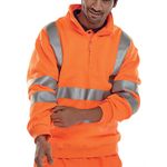 Quarter Zipped Sweatshirt Orange 2Xl