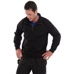 Quarter Zip Sweatshirt Black Xs