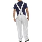 Beeswift Bib/Brace Ctn Drill Wht 32