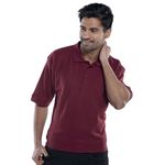 Click Short Sleeve Polo Burgundy M