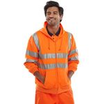 Zip Up Hooded Sweatshirt Orange 3Xl