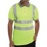 Hi Vis Polo Shirt Sht Sle Syellow Sm