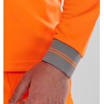 Hi Vis Polo Shirt Lng Sle Orange M