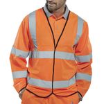 Hi Vis Long Sle Jerkin Orange Xl
