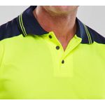 2 Tone Hi Vis Polo Shirt Ylw/Blu Xl