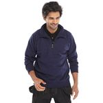 Quarter Zip Sweatshirt Navy Blue 6Xl