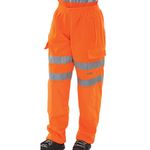 Hi Vis Jogging Bottoms Orange 3Xl