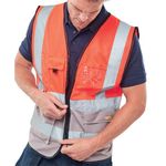 Hi Vis Exec Waistcoat Red/Grey 3Xl