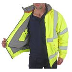 Hivis Fleece Lnd Bomber Jac Sylw 2Xl