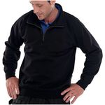 Quarter Zip Sweatshirt Black 4Xl