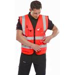 Exec Hi Vis Waistcoat Red 2Xl