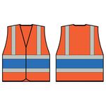 Beeswift Hi Vis Vest Org/Rblue 5Xl