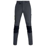 Flexworkwear Trousers Grey/Blk 32R