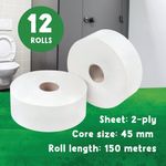 2-Ply Mini Jumbo Wc Roll 150M Pk12