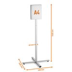 Durable Ssteel Floor Stand A4 Grey