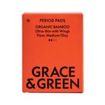 Organic Bamboo Medium Pads Pk10