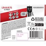Energizer Alkaline Lr44 Battery Pk12
