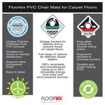 Floortex Cleartex Chr Mat Carp Clr