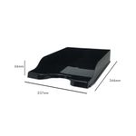 5 Star Self Stacking Letter Tray Blk
