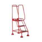 Uk Domed Feet Aslip 3 Tread Step Red