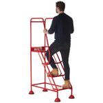 Uk Domed Feet Pchd 4 Tread Step Red