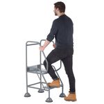 Uk Domed Feet Pchd 2 Tread Step Gry