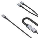 Dual Usbc 140W Charge Cable Blk 1.8M