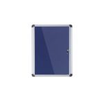 Glazed Noticeboard Blu Felt 900X1200