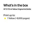 Hp 31 Ink Bottle 70Ml Yellow