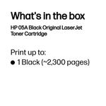 Hp 05A Toner Cart Black Ce505A